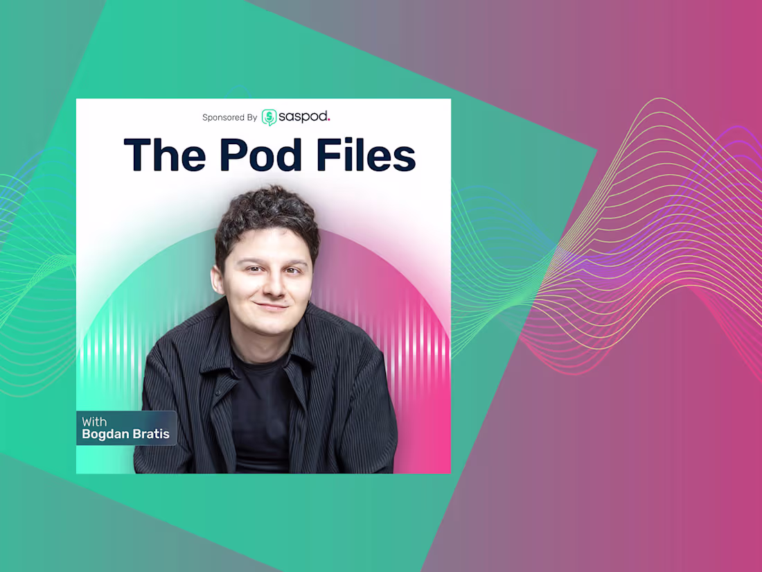 Cover image for The Pod Files a branded podcast, helps Saspod gain authority