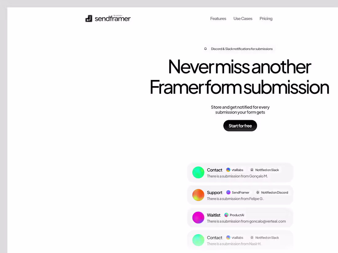 Cover image for Really close to releasing sendframer

A