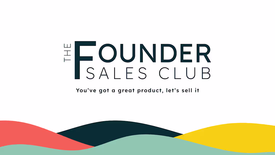 Cover image for The Founder Sales Club