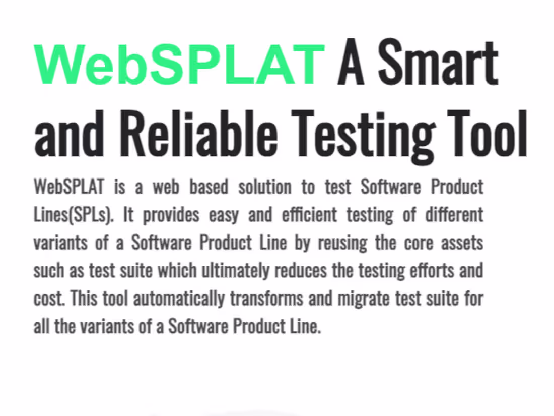 Cover image for WEBSPLAT Test Suite Migration