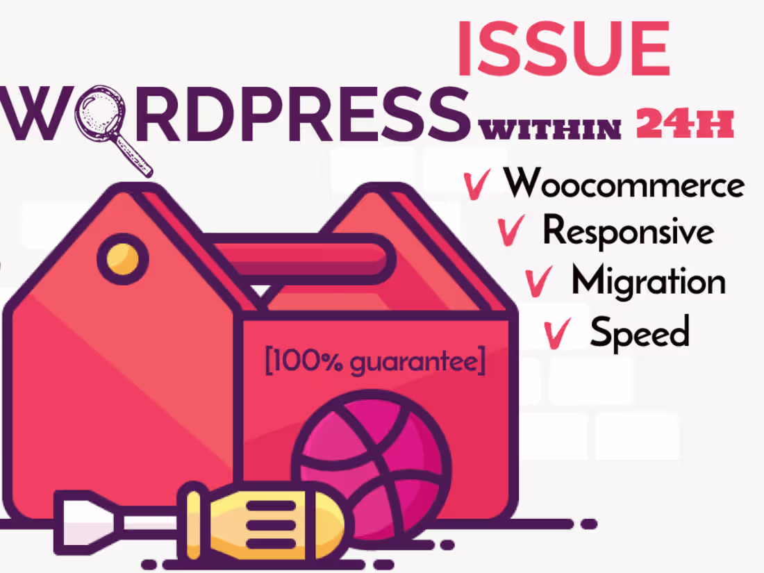 Cover image for Get fixed your wordpress woocommerce issues errors bugs html css