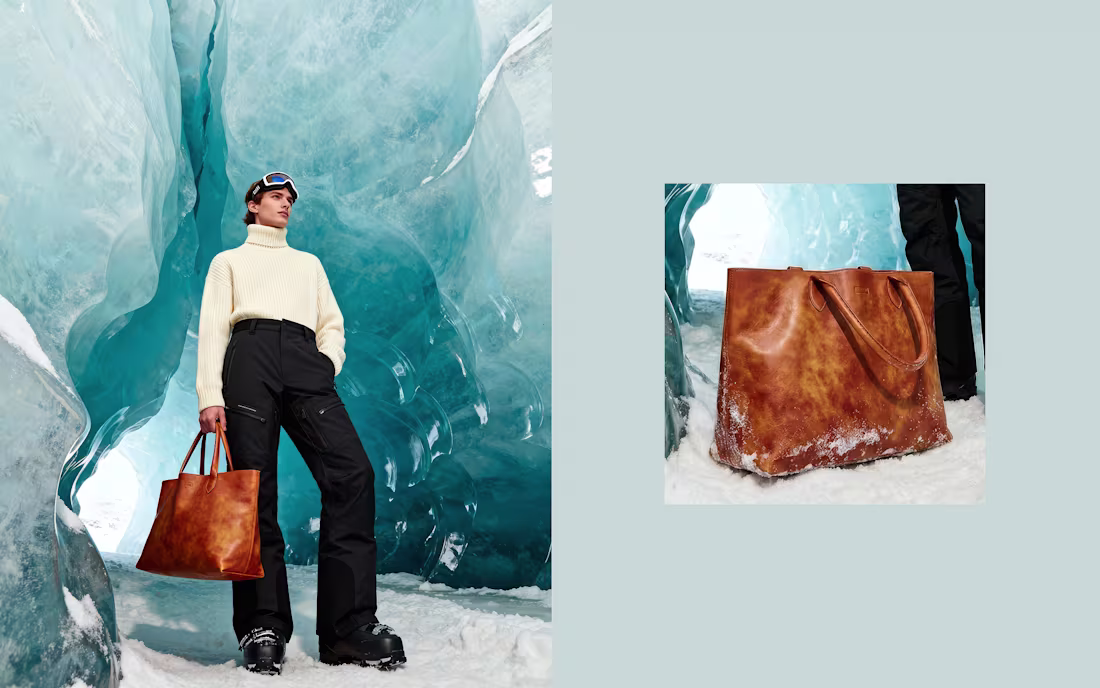 Cover image for luxury leather bag glacier [AI-generated]