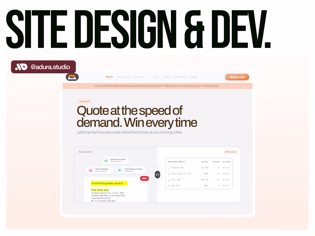 Cover image for Website Design + Framer Development (Landing Page)
