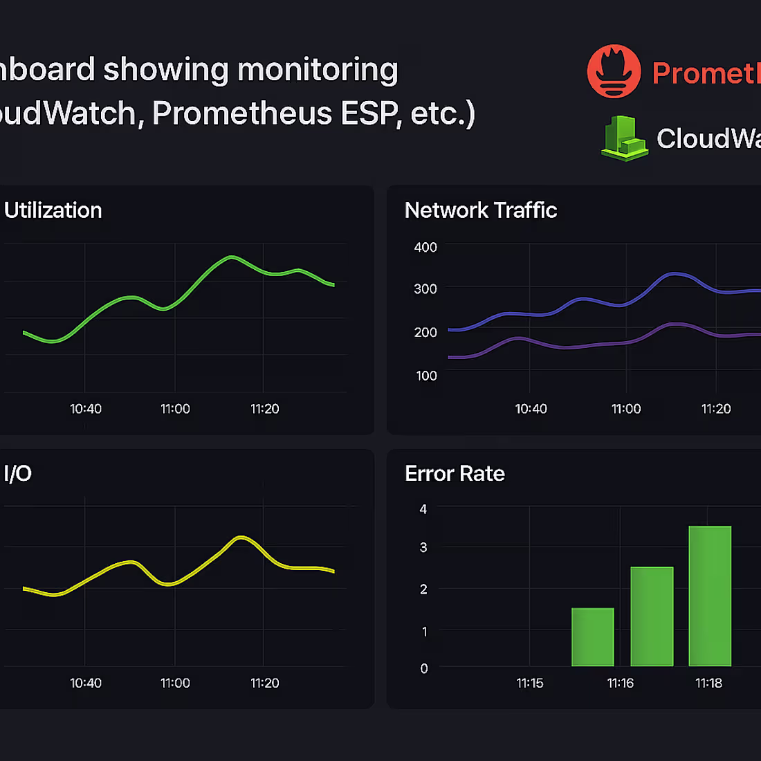 Cover image for Dashboard Monitoring via CloudWatch, Prometheus, etc.