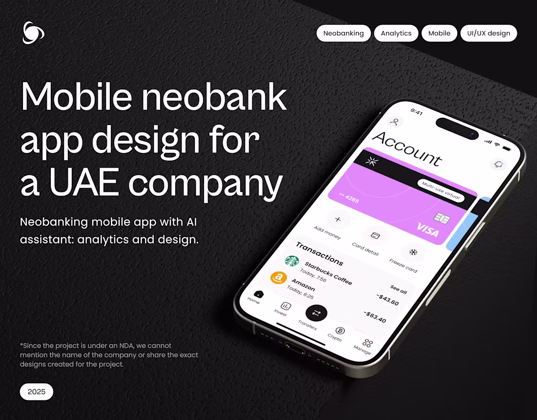 Cover image for Innovative Neobank & Fintech App Design | Ronas IT