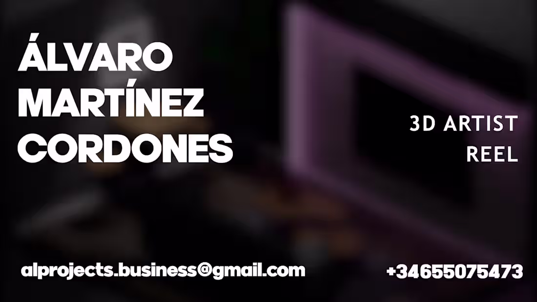 Cover image for 3D Artist Project reel Álvaro Martínez Cordones