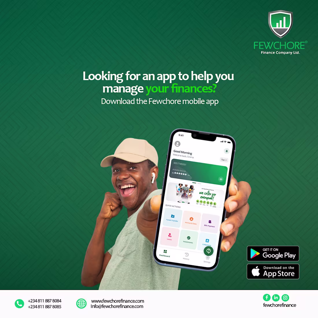 Cover image for Fewchore Finanace Social Media Project :: Behance