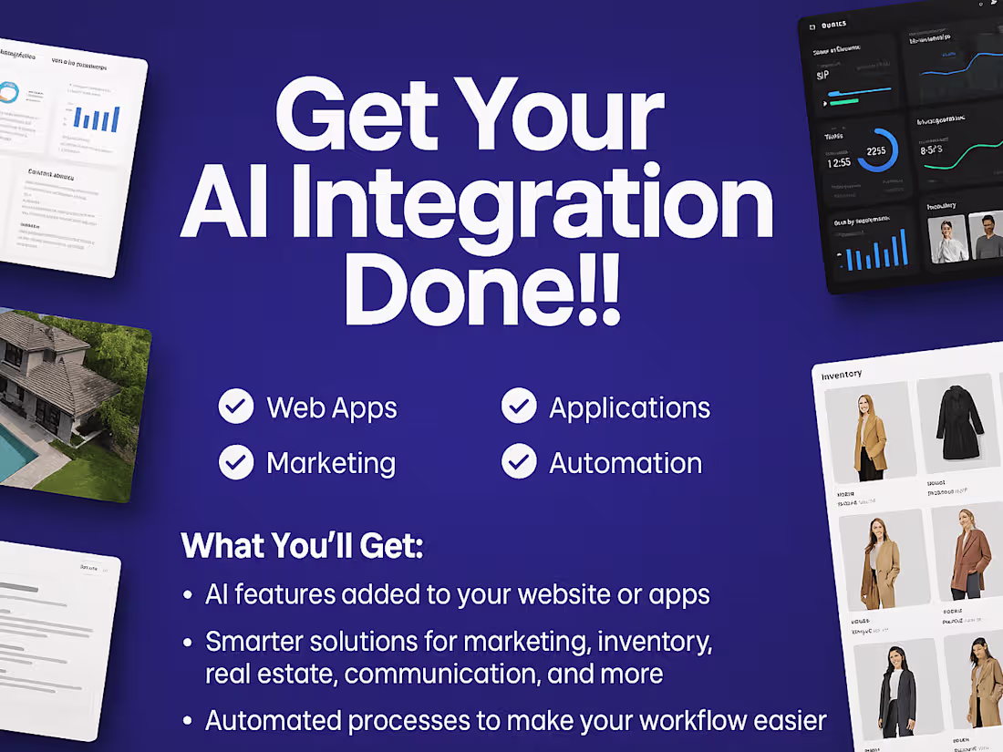 Cover image for AI Setup & Smart Automation for Websites, Apps & Work Tasks