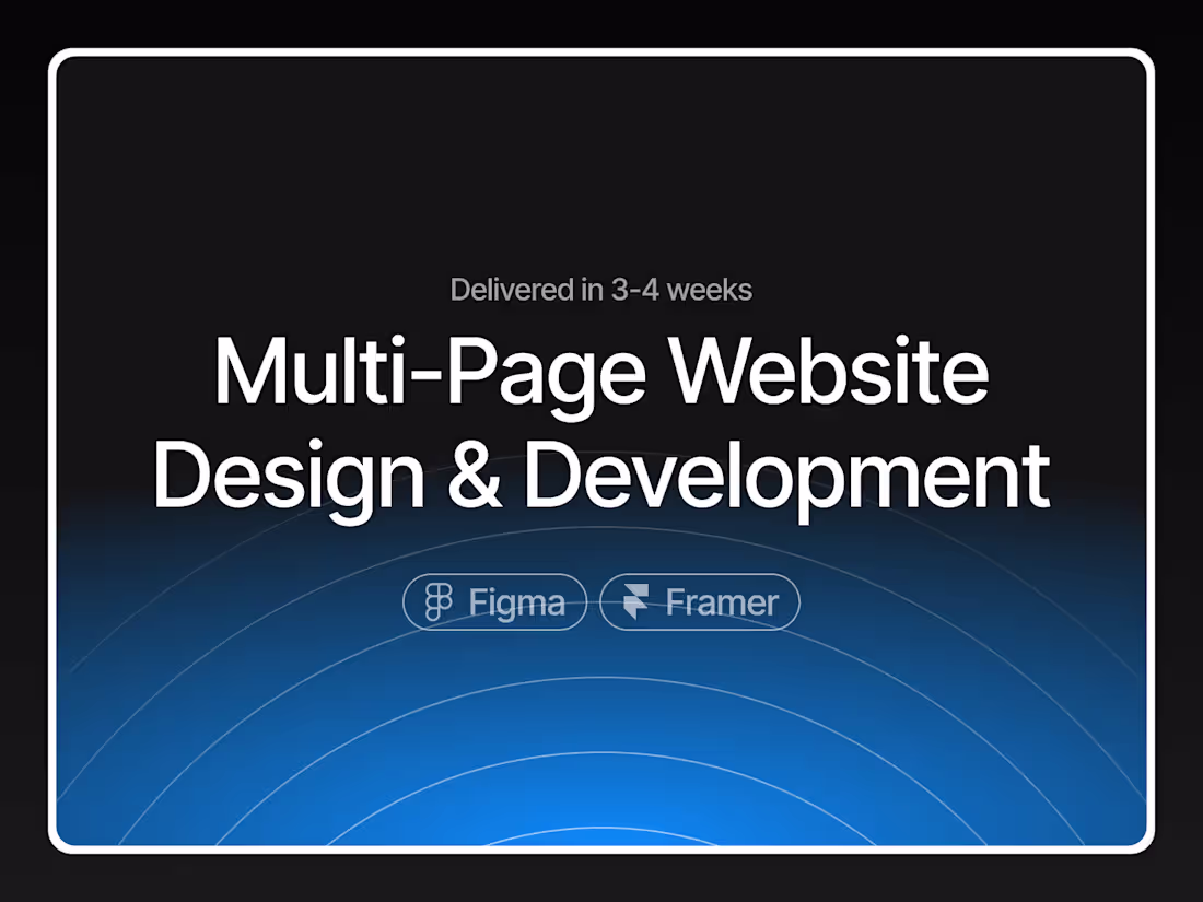 Cover image for Multi-Page Website Design & Development