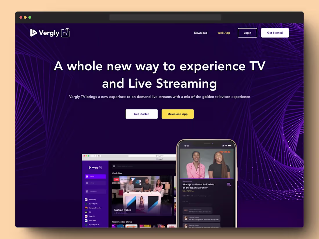 Cover image for Streaming Website Landing Page