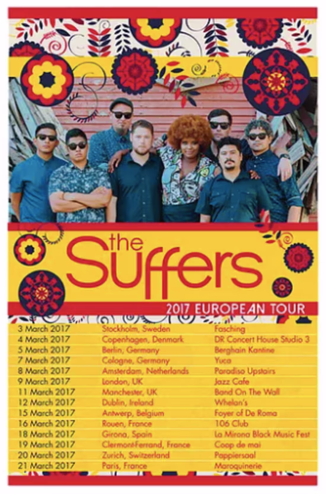 Cover image for The Suffers European Tour Poster