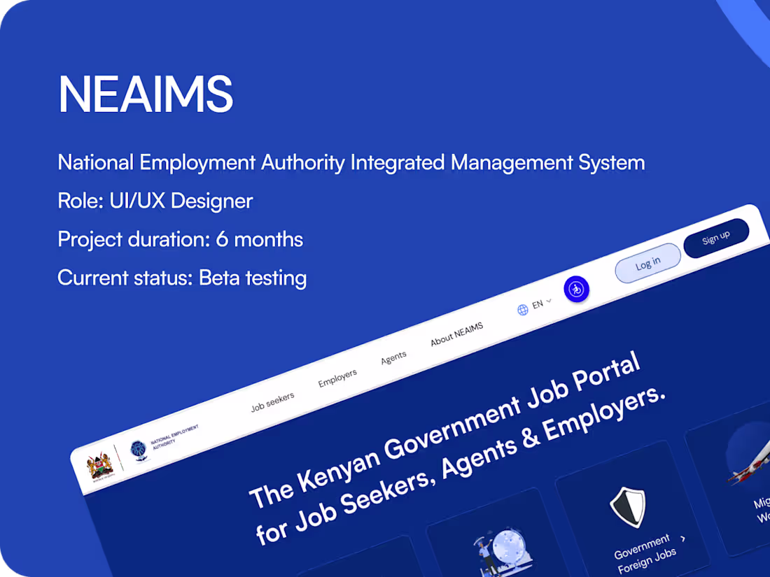 Cover image for Kenya Government Job Portal (Web app) | UI/UX Design