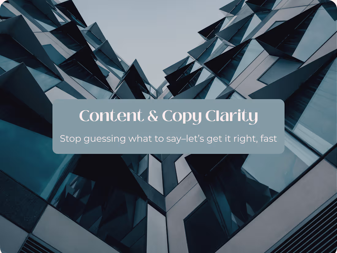 Cover image for Content & Copy Clarity Session