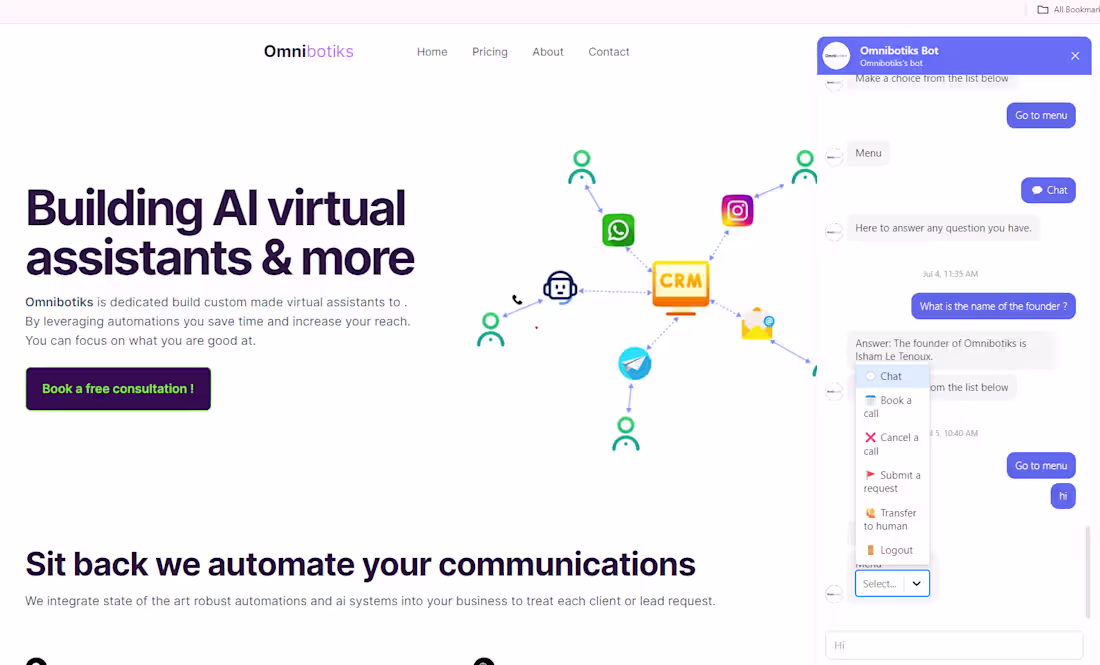 Cover image for Advanced Chatbot for Customer Service
