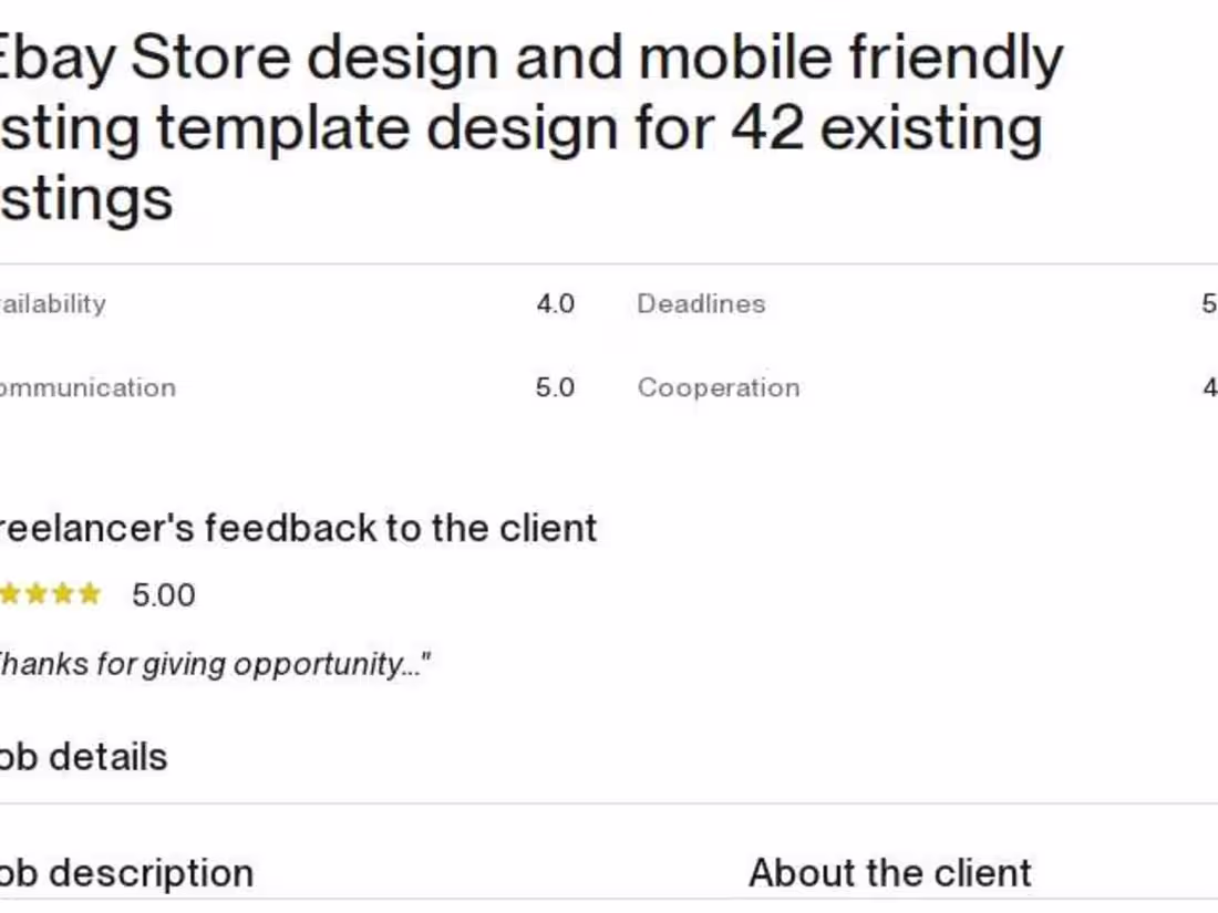Cover image for Ebay Store design and mobile friendly listing template design