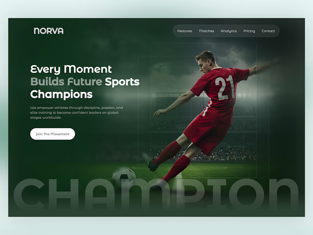 Cover image for Sports Website UI Design