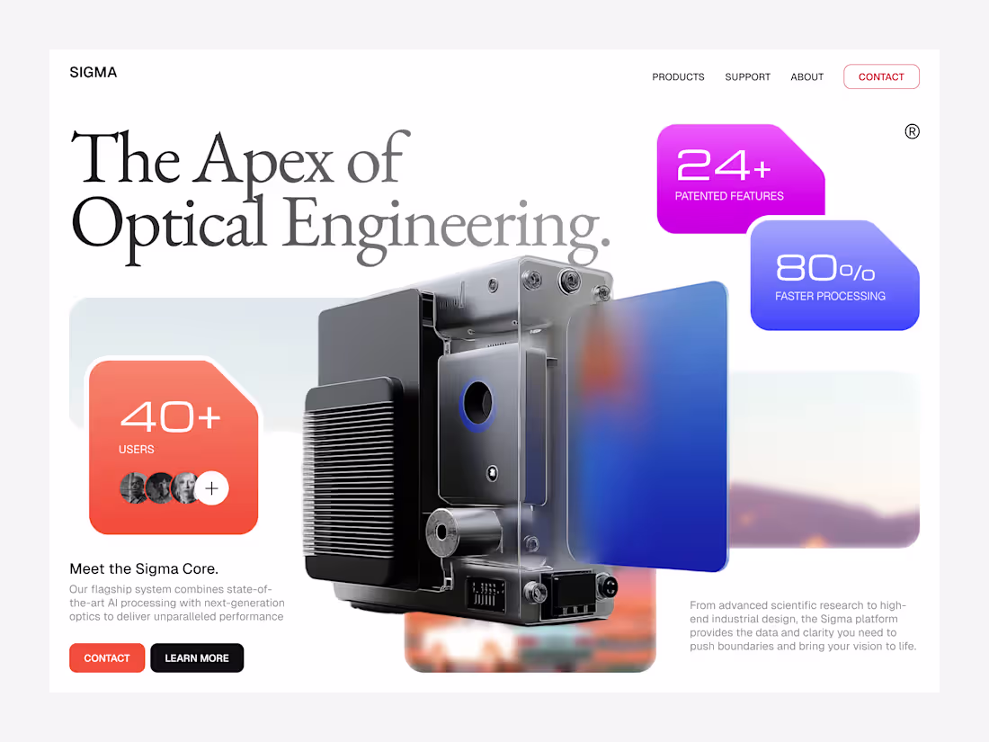 Cover image for Sigma - Website Hero Design Thoughts?