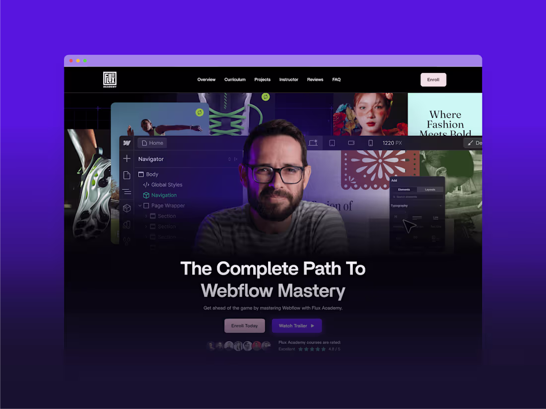 Cover image for Revamping Flux Academy's Webflow Masterclass