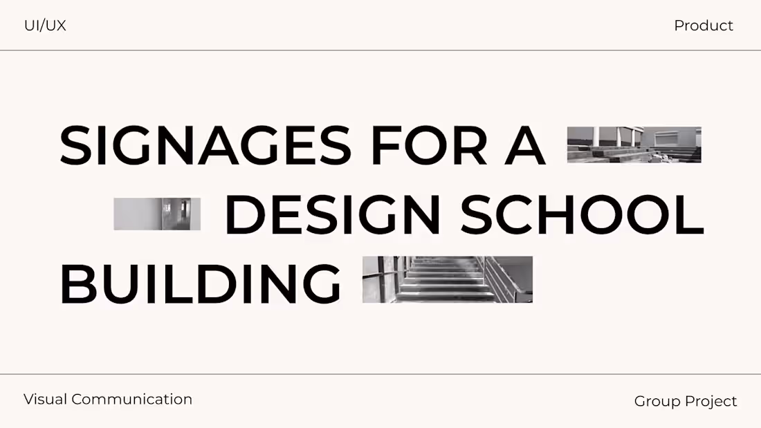 Cover image for Wayfinding Signages for a Design School building :: Behance