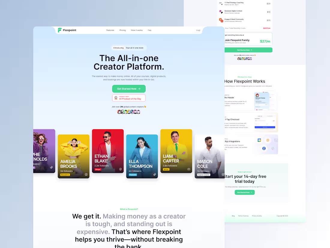 Cover image for Flexpoint UX Redesign for Enhanced Creator Experience