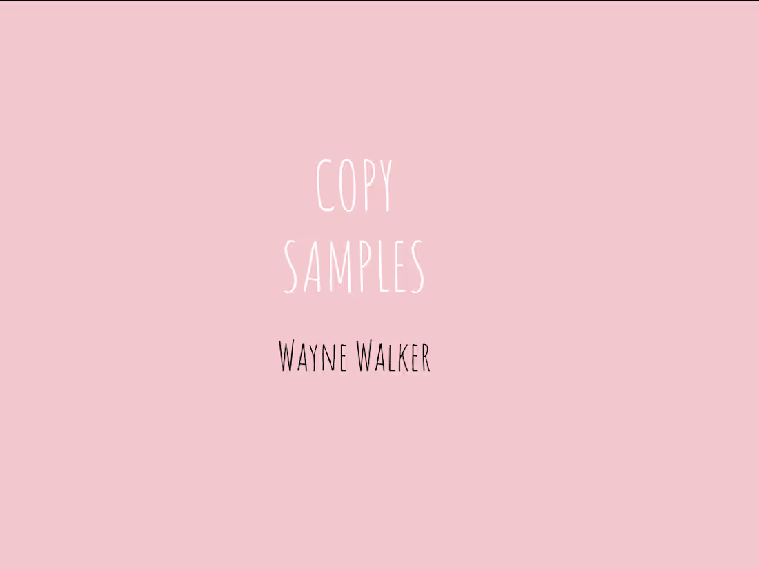 Cover image for COPY SAMPLES