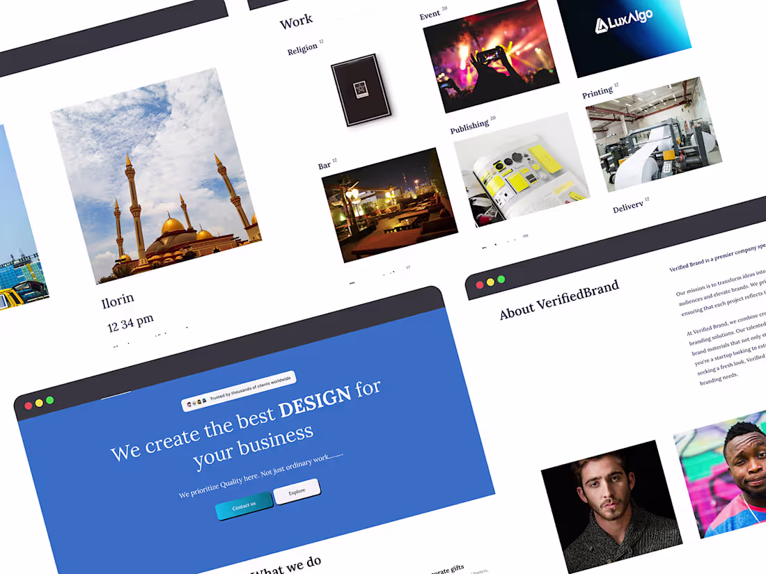 Cover image for A graphics design company website(Verified brand)