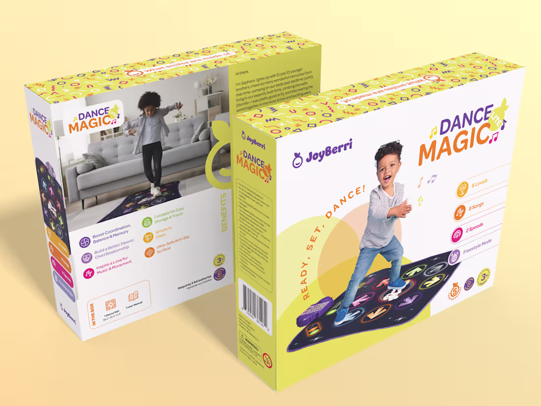 Cover image for Kids Dancemat Box Packaging Design