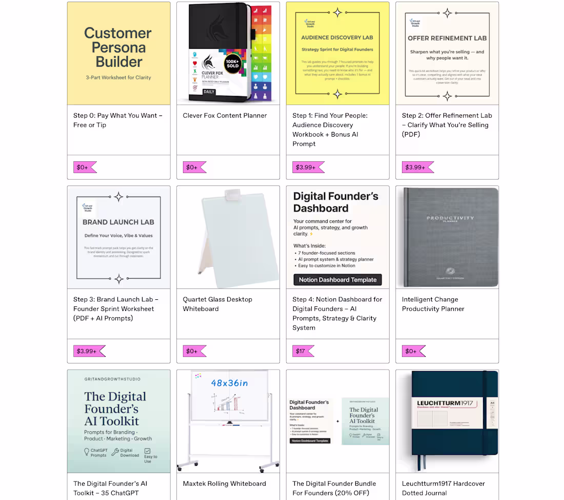 Cover image for Grit & Growth Studio – Founder Projects