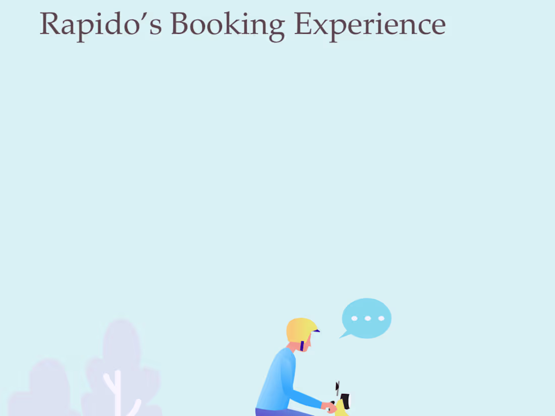 Cover image for Rapido's booking experience