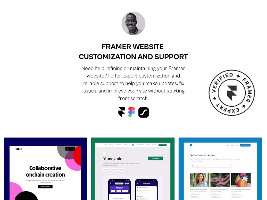 Cover image for Framer Website Customization & Support
