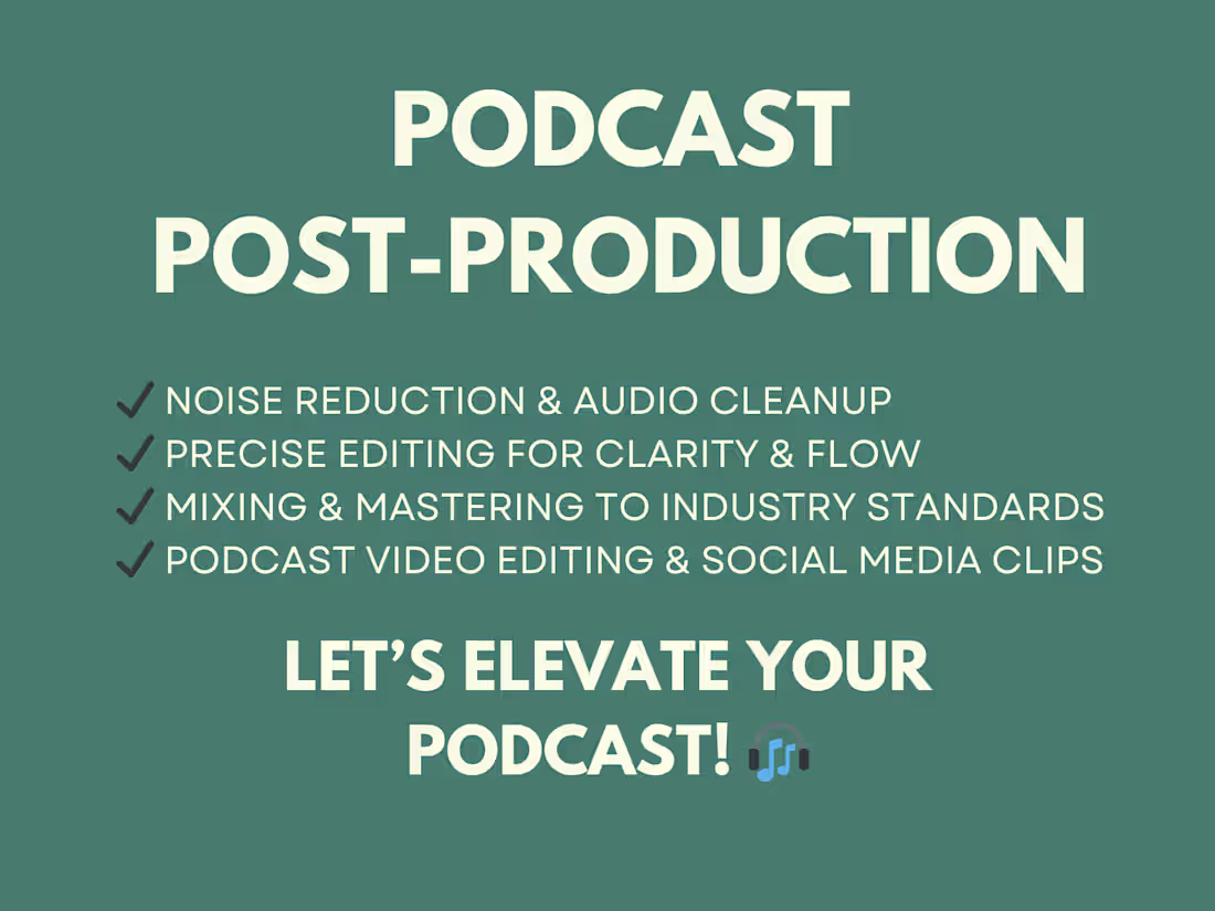 Cover image for Comprehensive Podcast Production, Editing & Growth Services