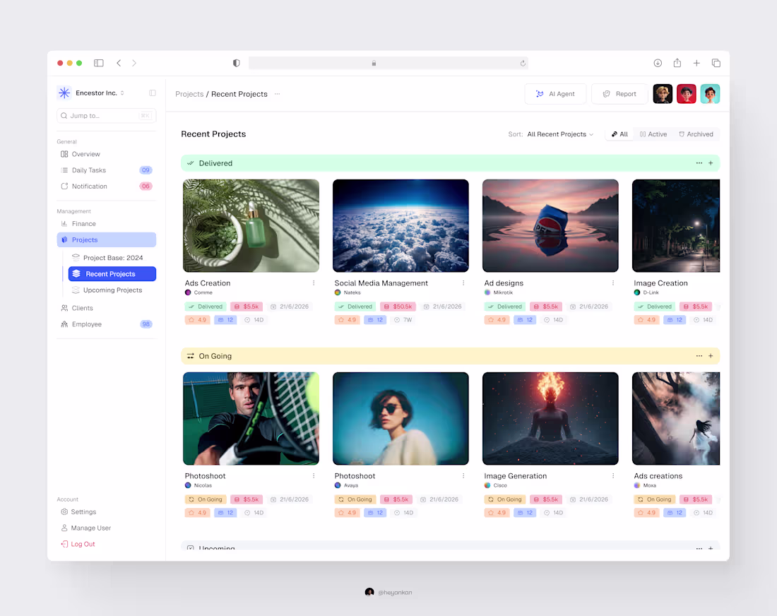 Cover image for Project Management Dashboard