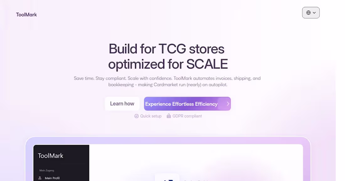 Cover image for ToolMark – Automation Platform for TCG Sellers Overview Tool...