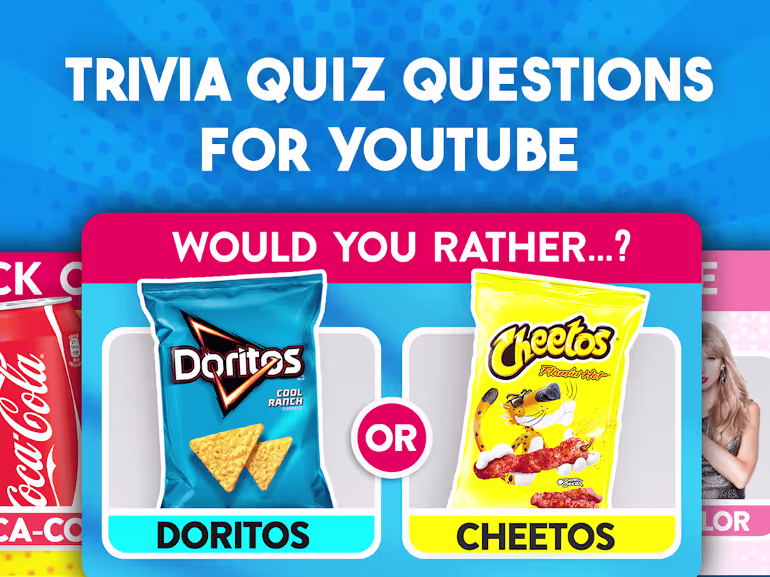Cover image for Would you rather or Quiz trivia questions for youtube