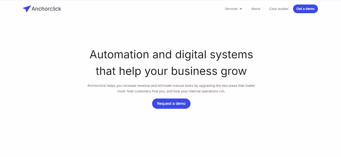 Cover image for Anchorclick AI Automation Platform Marketing Site