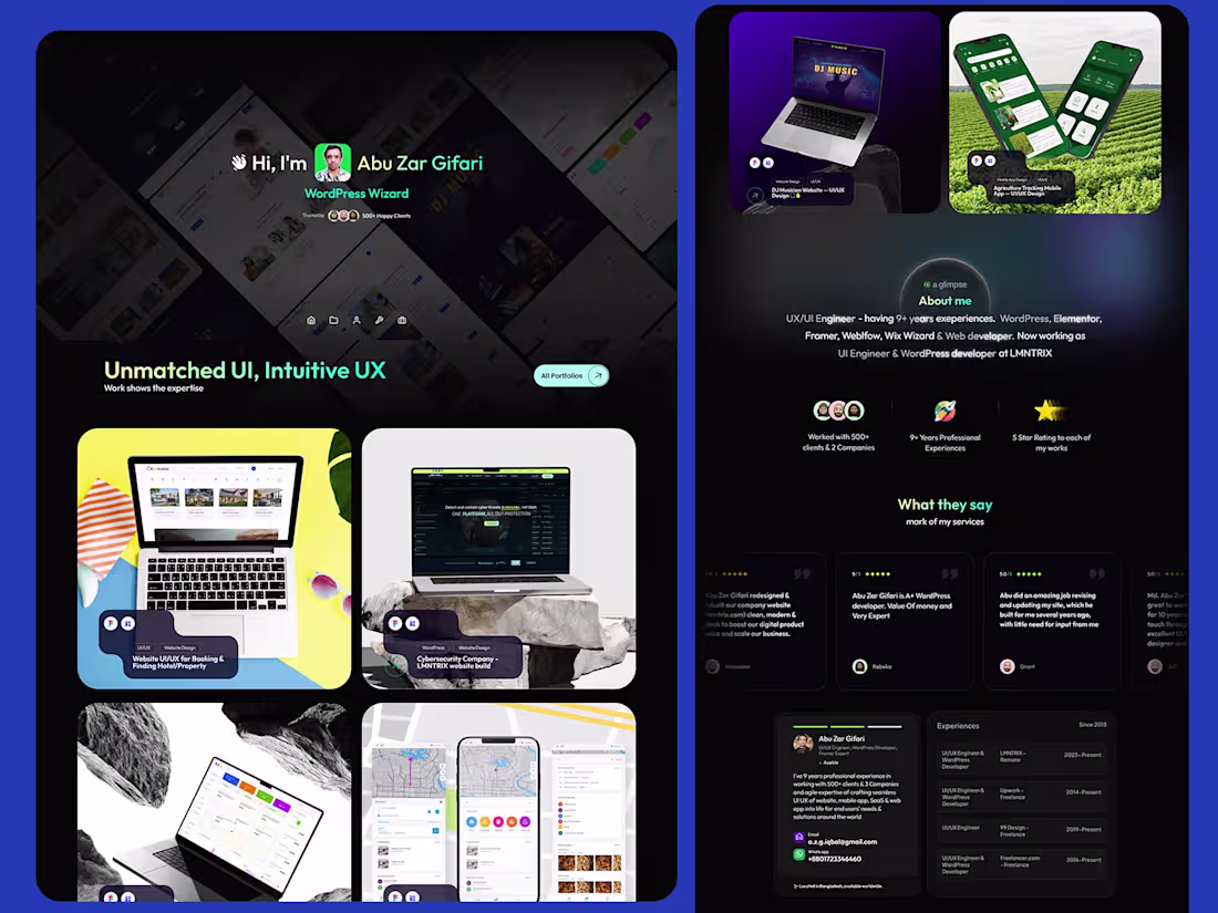 Cover image for Framer Portfolio Website Design