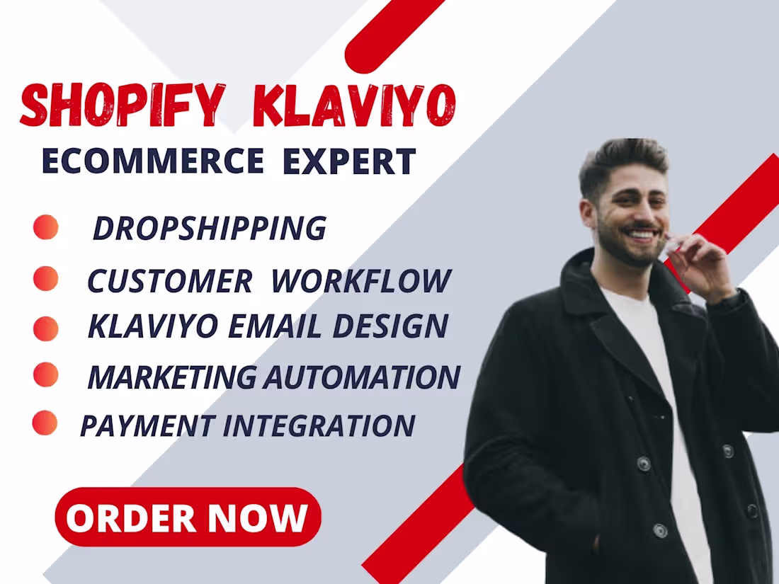 Cover image for Shopify klaviyo Mailchimp email marketing       