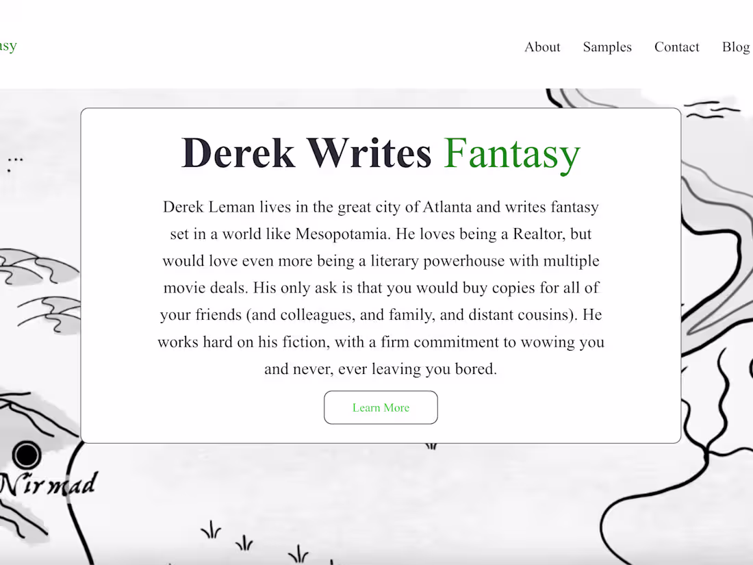 Cover image for Author Page Website