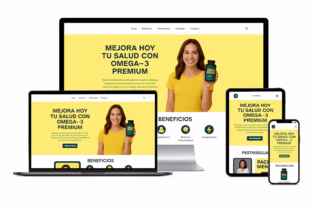 Cover image for Landing Page Optimized for Omega 3 Sales
