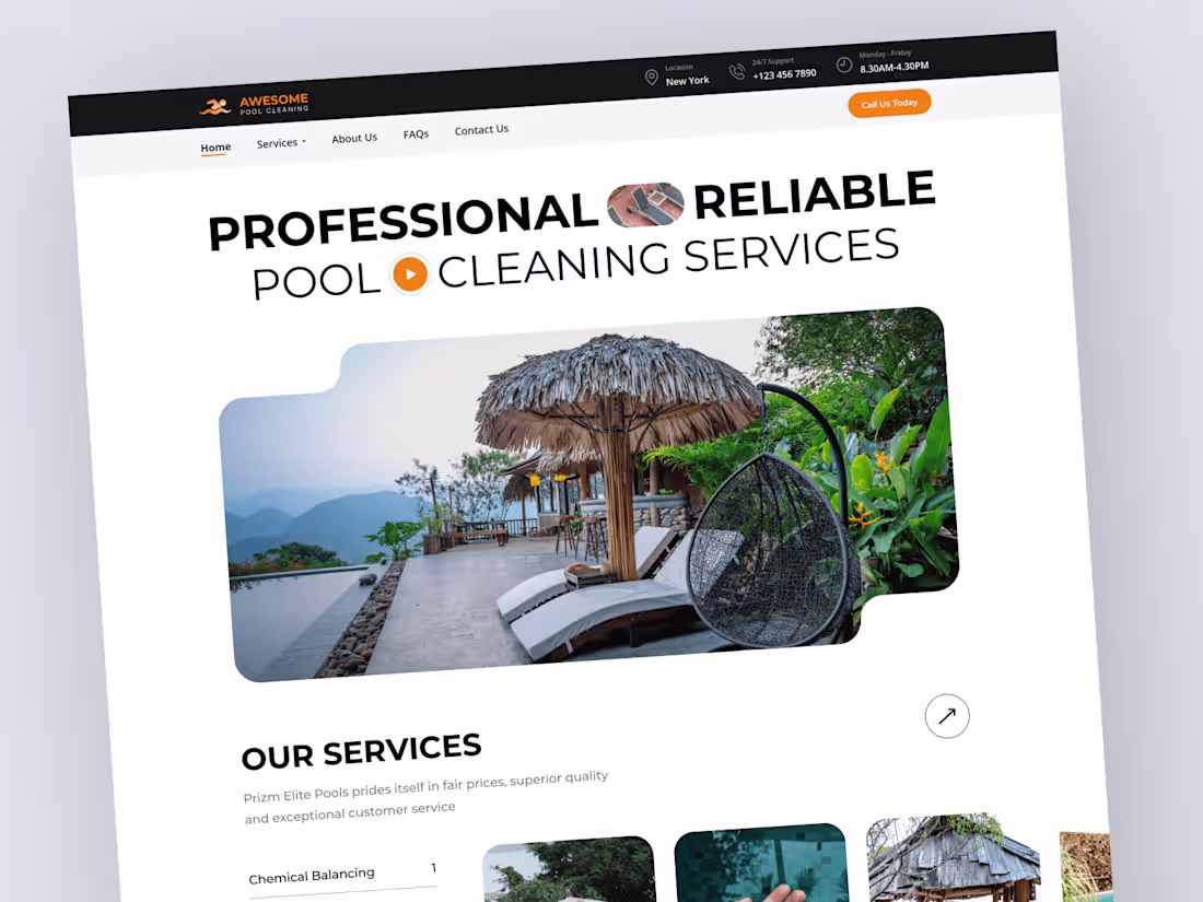 Cover image for Cleaning service Landign page design