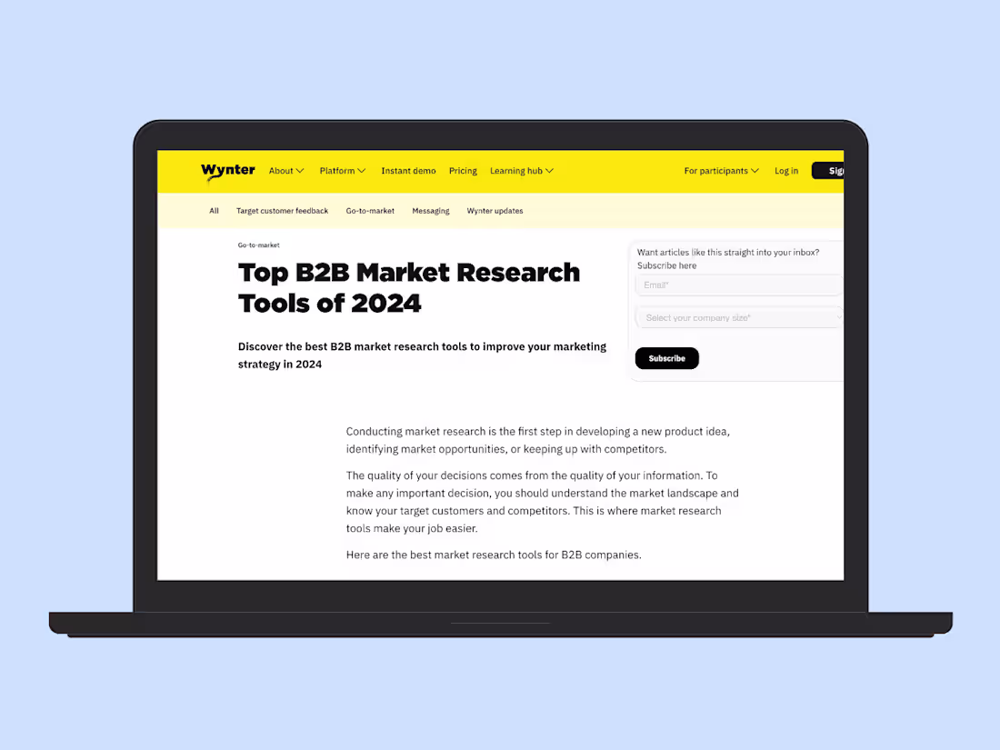 Cover image for Blog Post | Wynter | Marketing Writing Sample