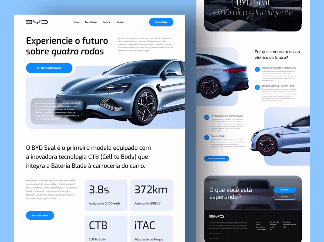 Cover image for Landing Page BYD Seal 2023 on Behance