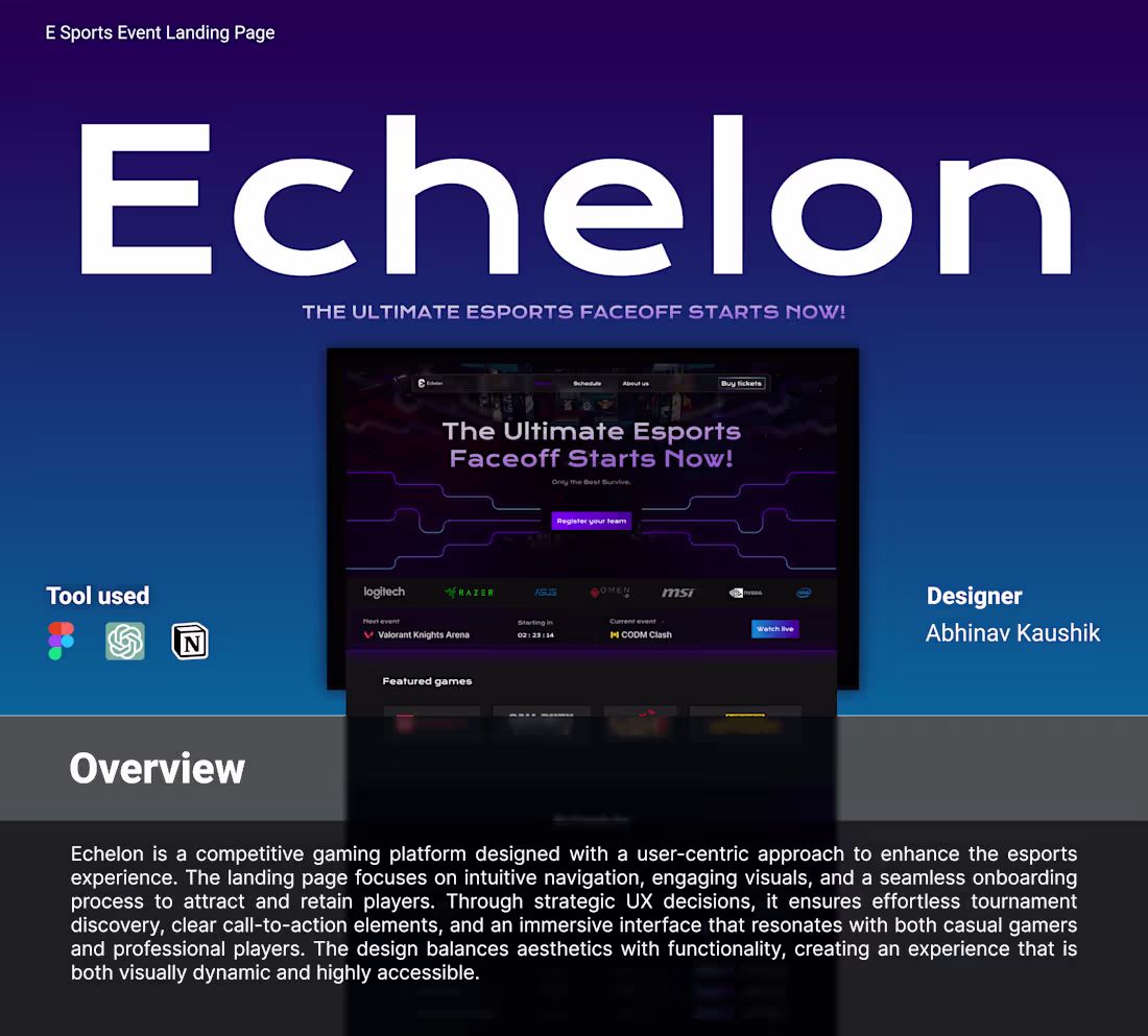 Cover image for E Sport event landing page