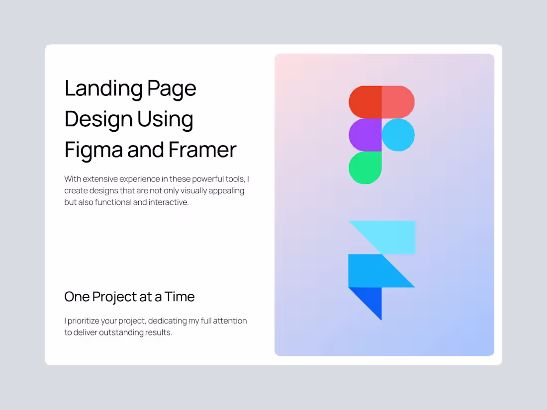 Cover image for Landing Page Design Using Figma and Framer