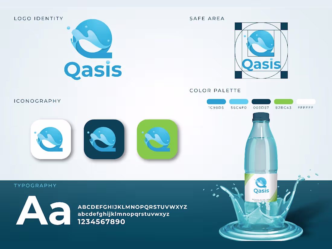 Cover image for Brand Identity Design for Qasis Mineral Water