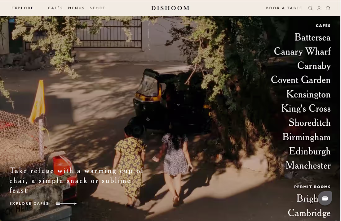 Cover image for Dishoom Website Development