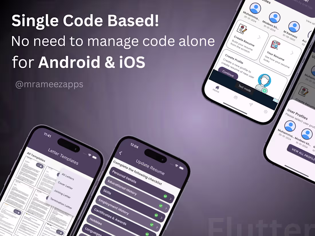 Cover image for  flutter app development android ios, 