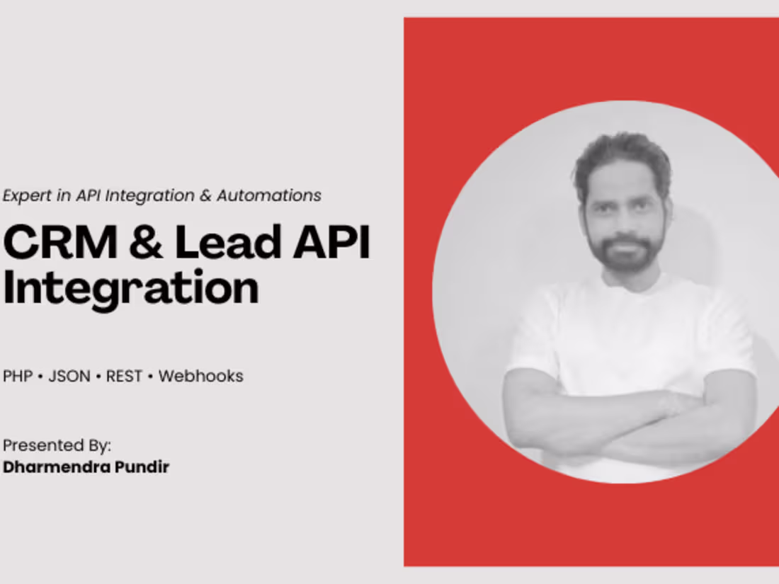 Cover image for I will integrate your PHP website with any CRM or lead API