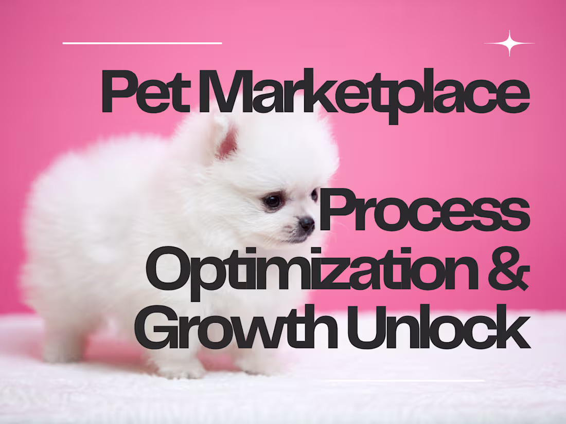 Cover image for Pet Marketplace - Process Optimization & Growth Unlock