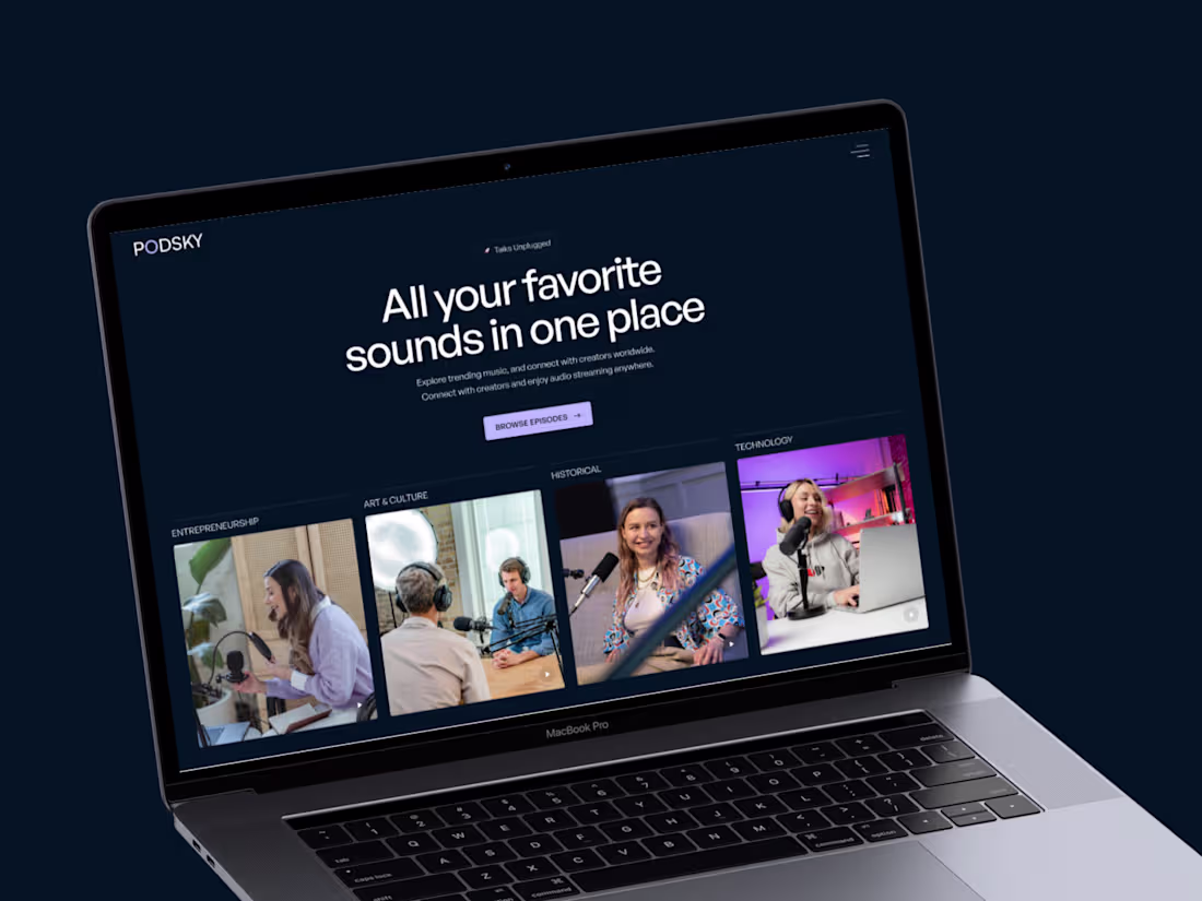 Cover image for Podsky - Music & Audio Website Template